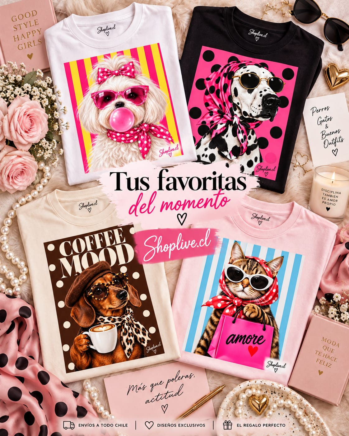 polera estampada de mujer en dtf textil o dtf uv